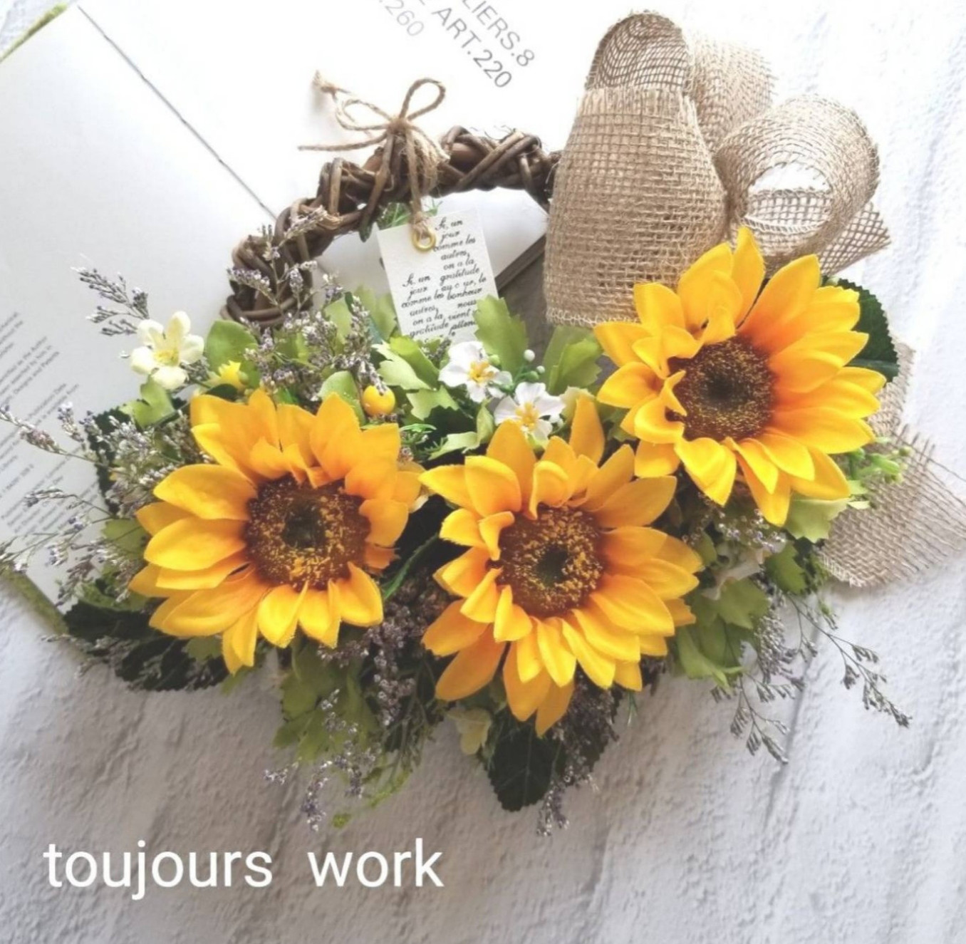 ミモザのリース［サンフラワー］