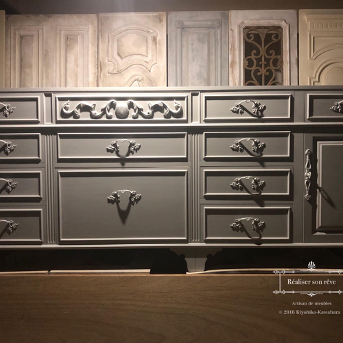 受注製作】洗面所フルオーダー家具 (洗面台・鏡・壁面収納・トール