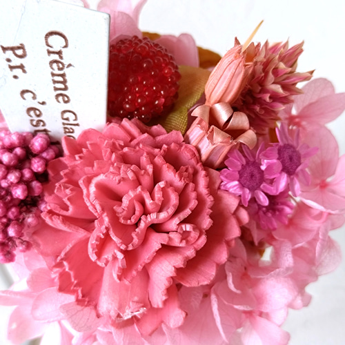 ドライフラワー寄せ植え CT触媒加工 アイスコーン ドライフラワー 花