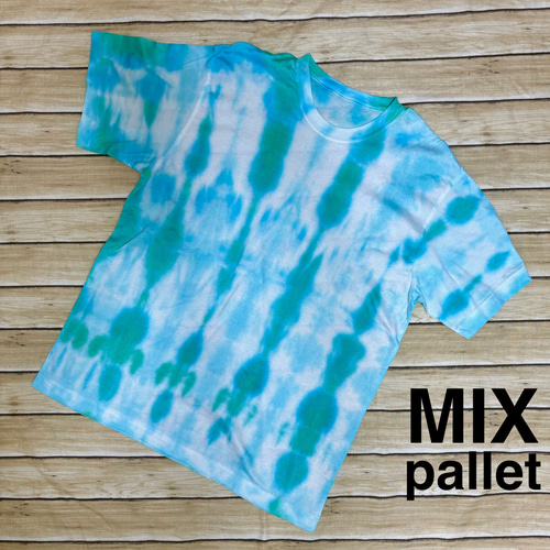 タイダイ染め Tシャツ 【青緑系】 Tシャツ MIX pallet 静染 通販 