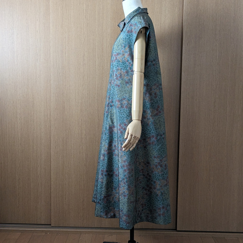 着物リメイク ワンピース 大島紬M〜L ワンピース さらあお 通販