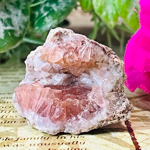 希少‼ 天然石 原石 鉱物 ジオード ピンクアメシスト 2