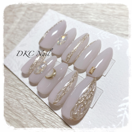 現品限り】ネイルチップ シンプル ワンカラー ちゅるん グレージュ  