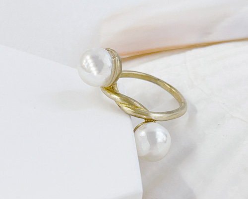 パール リング ツインパールリング【efr277】 指輪・リング AtelierB.Ecudes 通販