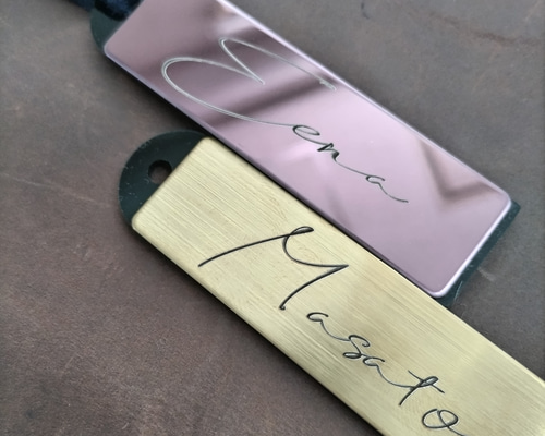 ☆シンプル文字・筆記体☆購入者様 裏面プレートパープルミラー追加