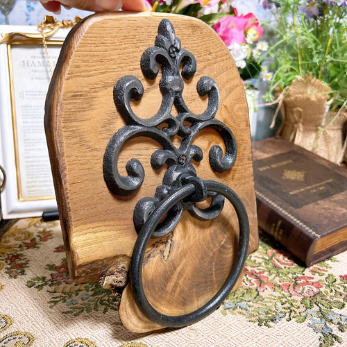 インテリアミニ打ち掛け アンティーク アンティーク雑貨 ウォールハンガー 天然1枚板の飾り壁掛けフック