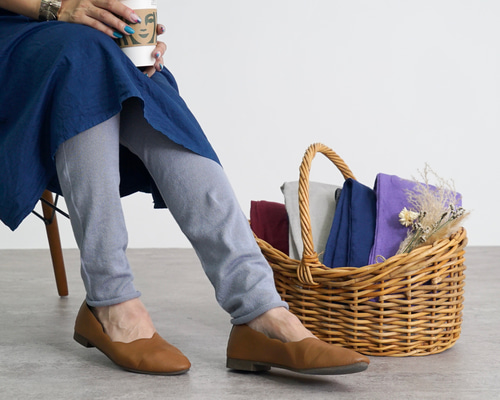 さらふわコットンレギンス/5カラー/三河産ニット/MOTTAiiNA タイツ