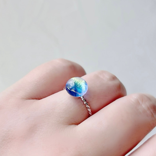 虹色ガラスリング typeA 虹色ガラスリング typeA