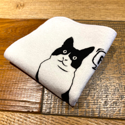 【ハチワレブラザーズ】タオルハンカチ 猫柄 パイル生地 綿100% ハンカチ 7枚目の画像