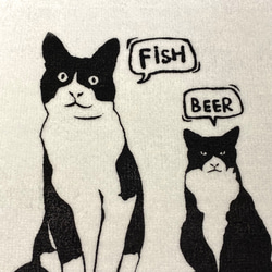 【ハチワレブラザーズ】タオルハンカチ 猫柄 パイル生地 綿100% ハンカチ 3枚目の画像