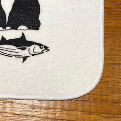 【ハチワレブラザーズ】タオルハンカチ 猫柄 パイル生地 綿100% ハンカチ 5枚目の画像