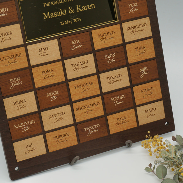 木の結婚証明書　ゲスト参加型                                     ゲストの皆様にピースをはめ込んでいただ I1357877949(10400円)