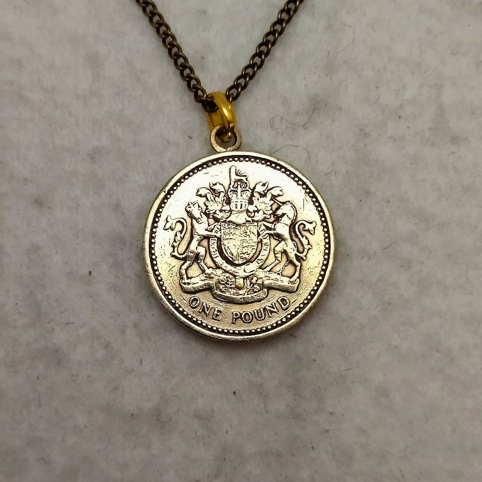 イギリス国章コイン ネックレス メンズ K10 【即発】LIONHEART