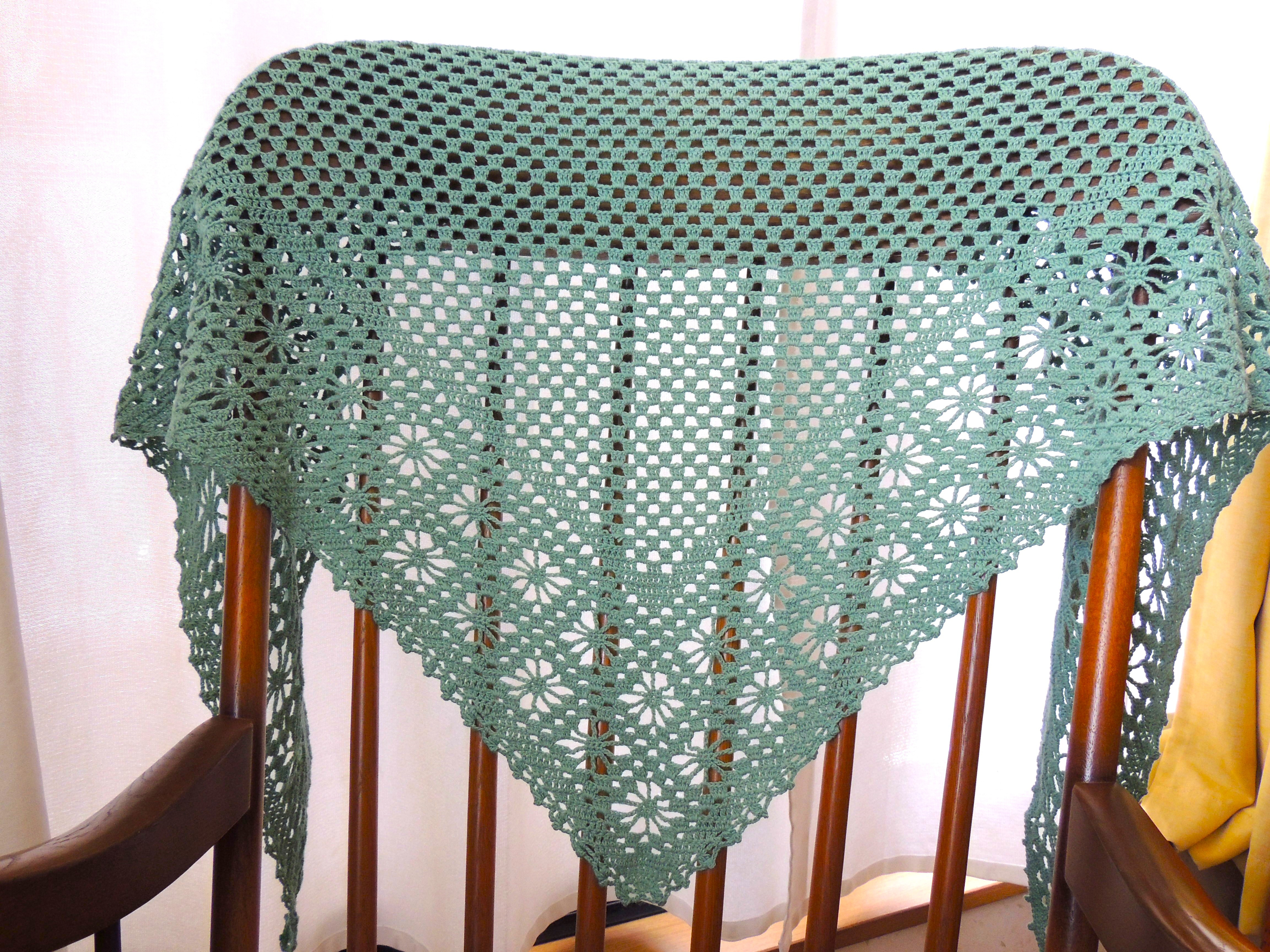 コットンリネンの三角ストール（訳アリ　値引き商品）