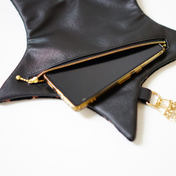 織り生地の星ポーチ(スマホの入るミニバッグ) 11枚目の画像