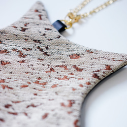 織り生地の星ポーチ(スマホの入るミニバッグ) 5枚目の画像