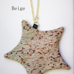 織り生地の星ポーチ(スマホの入るミニバッグ) 2枚目の画像