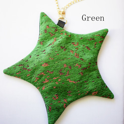 織り生地の星ポーチ(スマホの入るミニバッグ) 4枚目の画像