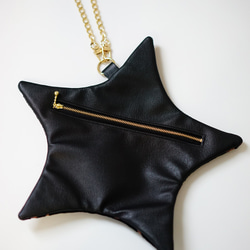 織り生地の星ポーチ(スマホの入るミニバッグ) 10枚目の画像