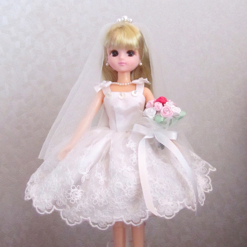 リカちゃん、おばあちゃん、ボーイフレンドのお人形、ウェディングドレスの洋服 HINAKO様専用 オーダーメイドドレス リカちゃん ウェディング