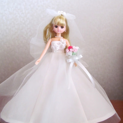 リカちゃんのお洋服＊＊ウエディングドレスドレス＊ベール＊ドール服