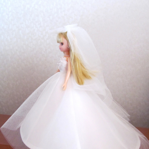 リカちゃんのお洋服＊＊ウエディングドレスドレス＊ベール＊ドール服