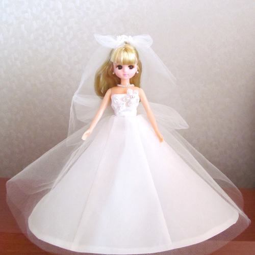 リカちゃんのお洋服＊＊ウエディングドレスドレス＊ベール