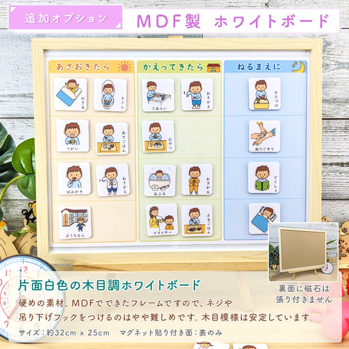 生活習慣表 男の子用 お支度ボード スケジュール表 絵カード40枚分  