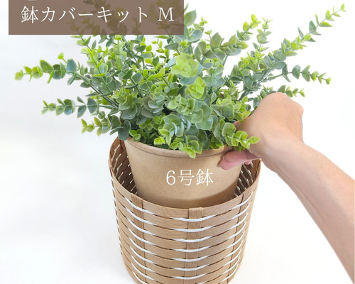 鉢カバーセット 巻くだけ鉢カバーМ 紙バンドキット 5～6号 キット 紙バンドキット