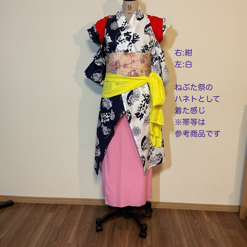 竹浪比呂央デザイン生地使用 ねぶた祭用 浴衣 浴衣 角屋工房