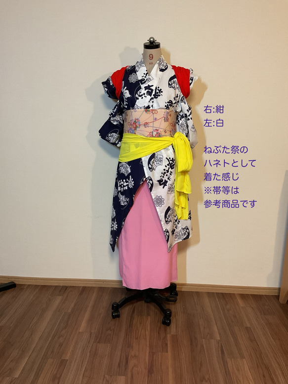 竹浪比呂央デザイン生地使用 ねぶた祭用　浴衣 6枚目の画像