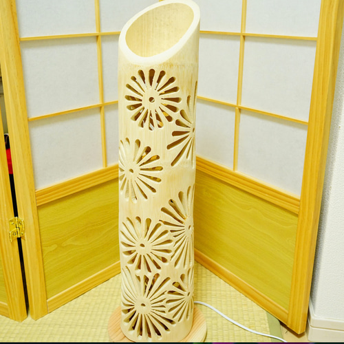 ◇全面彫・極太竹◇竹灯り・竹あかり・竹灯籠 ～～ 癒しの灯り ☆祭り  