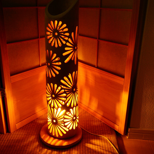 ◇全面彫・極太竹◇竹灯り・竹あかり・竹灯籠 ～～ 癒しの灯り ☆祭り  