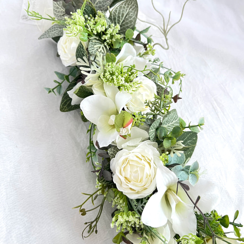 バラと蘭のアレンジメント ガーランド アーティフィシャルフラワー