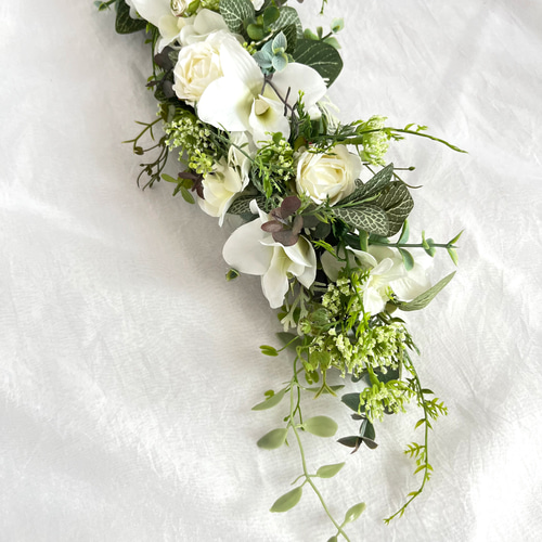 バラと蘭のアレンジメント ガーランド アーティフィシャルフラワー