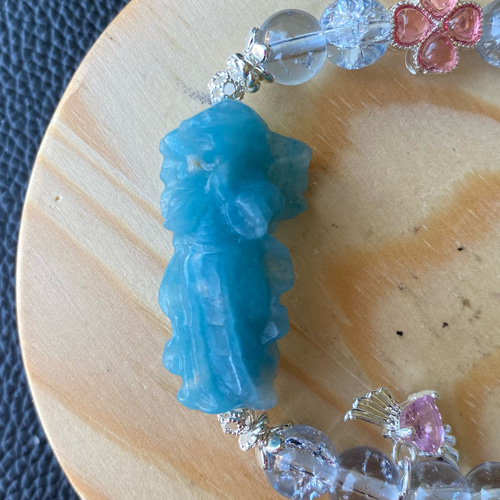 ☆癒し系天然石☆優しい水色を楽しめるトロレアイトスフィアΦ64mm 天然石インテリア｜優しい水色のトロレアイトスフィアΦ62mm | Mt