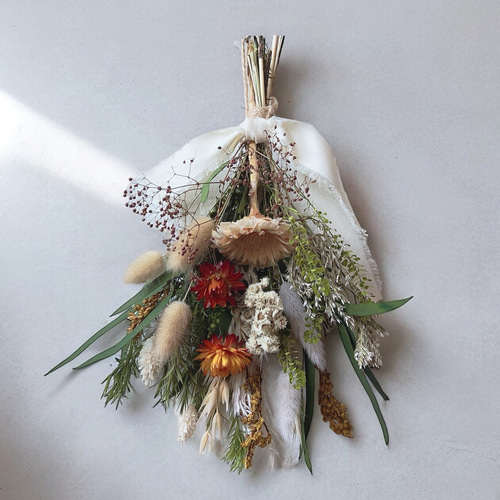 スワッグ グリーン ドライフラワースワッグ ギフト 花束 ブーケ 壁飾り