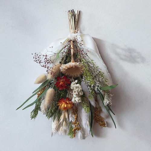 スワッグ グリーン ドライフラワースワッグ ギフト 花束 ブーケ 壁飾り