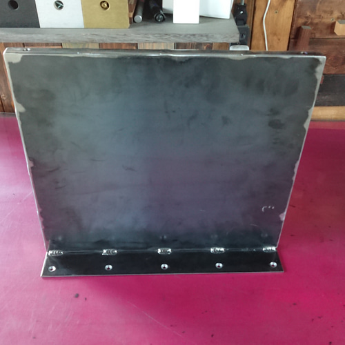 無塗装でアイアンなBOX鉄脚♪ 19×400×350mm □型 2脚ver. リビング  