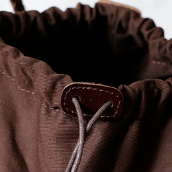 レトロな本革ハンドバッグカゴバッグ　手編み巾着大容量通勤バッグ　コーヒー色 6枚目の画像