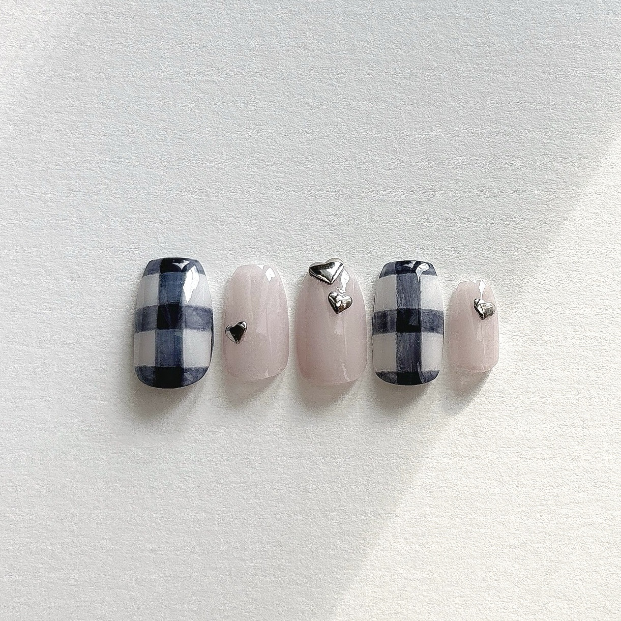 うゆ ホワイトチェック チークネイルチップ うゆ ホワイトチェック チークネイルチップ うゆ ホワイト