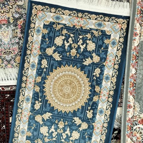ペルシャ絨毯 カシャーン 80x50cm (玄関マット) 1.4kg
