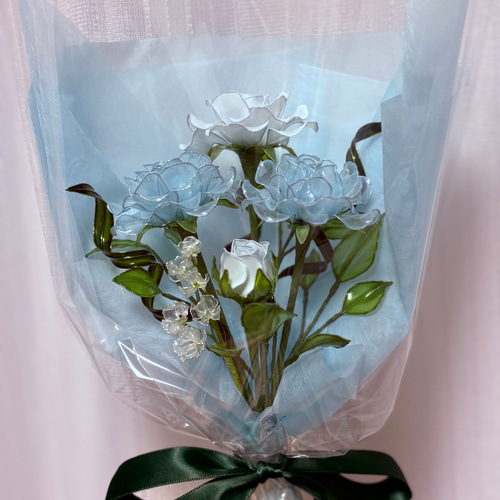 薔薇のアレンジメント　アメリカンフラワー（ディップフラワー） ミニ薔薇の花飾り 〜薔薇～ディップアート アメリカンフラワー 3