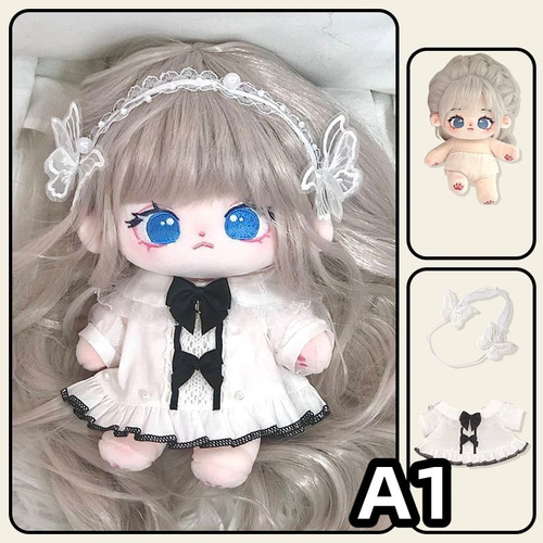 本体+服 20cm 着せ替えぬいぐるみ 無属性 ロングヘア銀髪青い目