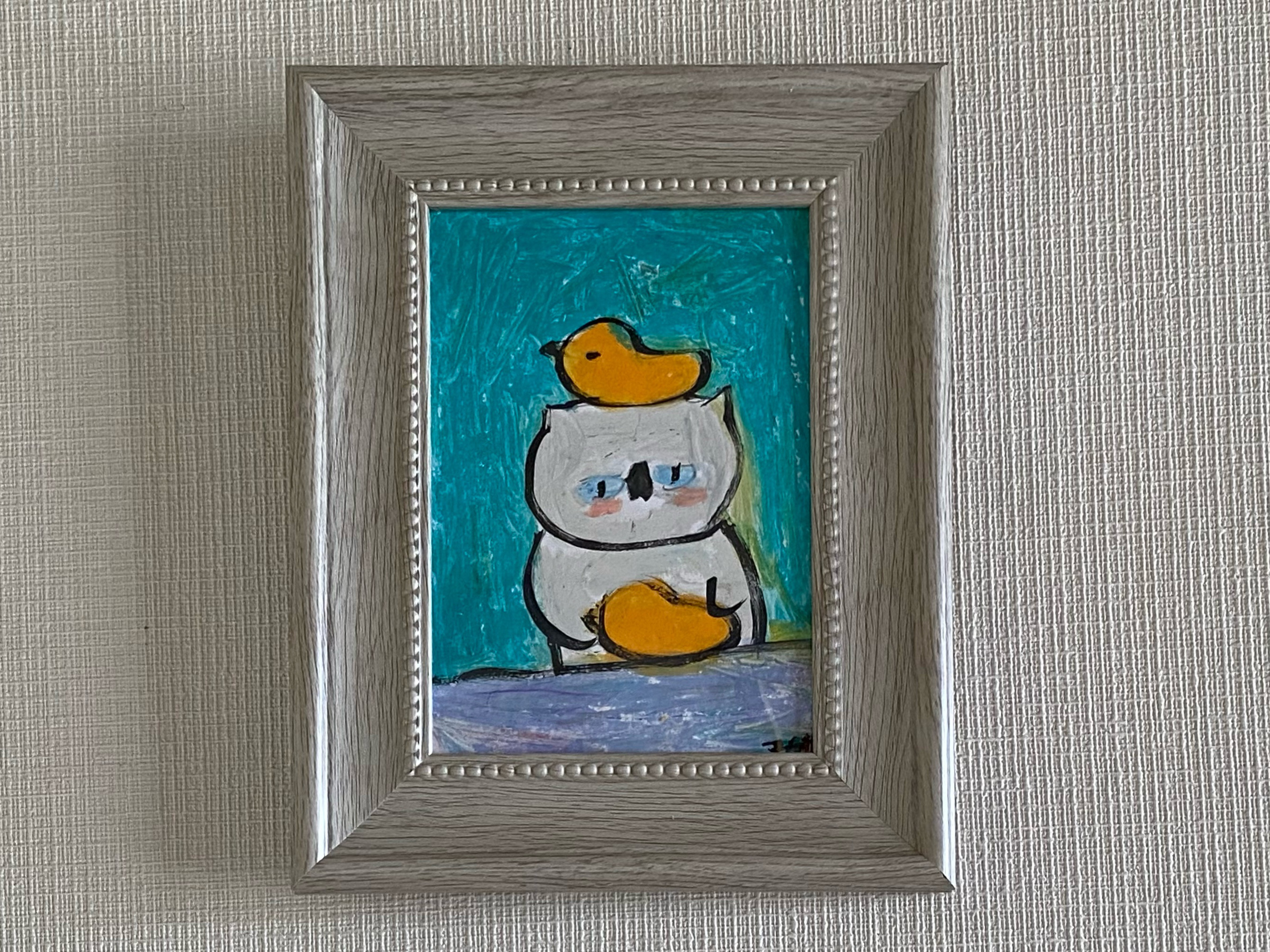 原画「エメナルドグリーンの海」サムホール・油彩 絵画