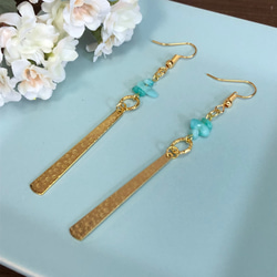 クロライト デザイン ピアス ハンドメイド 普段使い 春 夏 秋 冬