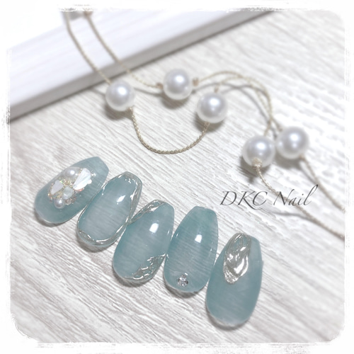 お客様完成品♡ ネックレス風 オーダーネイル ネイルチップ 0e29c37c2c6912a0c50dafc0e3ffc7