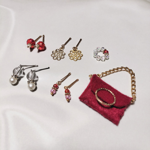 訳あり 6点セット リカちゃん ピアス バッグ ブレスレット その他人形 