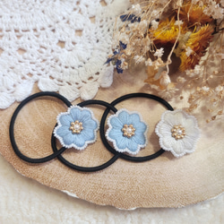 ❁.受注制作専用❁.刺繍パッチンピン パッチンピン ヘアアクセサリー