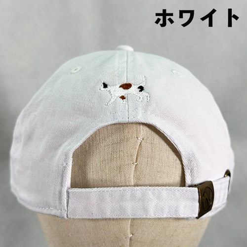 猫モチーフのブラウン帽子 選べる6色展開】猫シルエットのワンポイント刺繍コットン